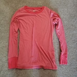 Pink striped long sleeve shirt